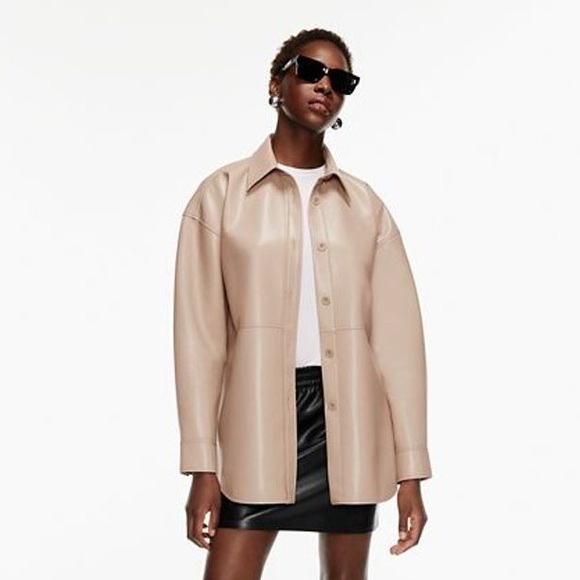 Aritzia Jackets & Blazers - Aritzia Babaton Pelli Shirt Jacket Small in color Fluent Taupe